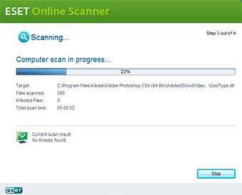 Онлайн сканер ESET Online Scanner